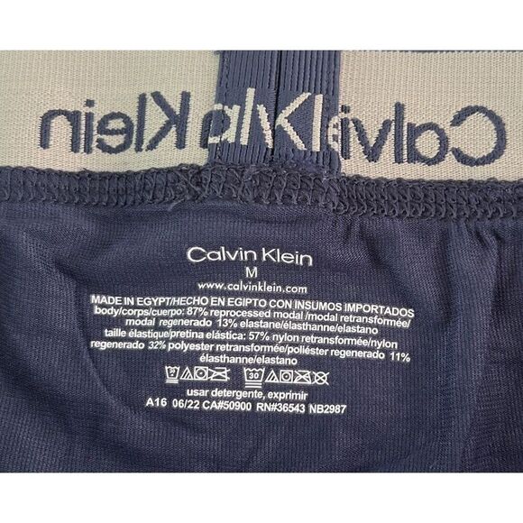 Calvin Klein NB2987 Men’s Sz Medium Navy Blue Ultra-Soft Modern Boxer Brief - Picture 4 of 5